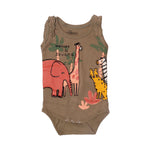 Load image into Gallery viewer, GREEN WELCOME TO SAVANA PRINTED ROMPER