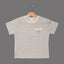 WHITE WITH BLACK LINES WITH POCKET HALF SLEEVES T-SHIRT