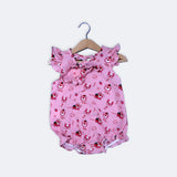 BABY PINK BEAR LOTSO PRINT WITH BAND ROMPER FOR GIRLS