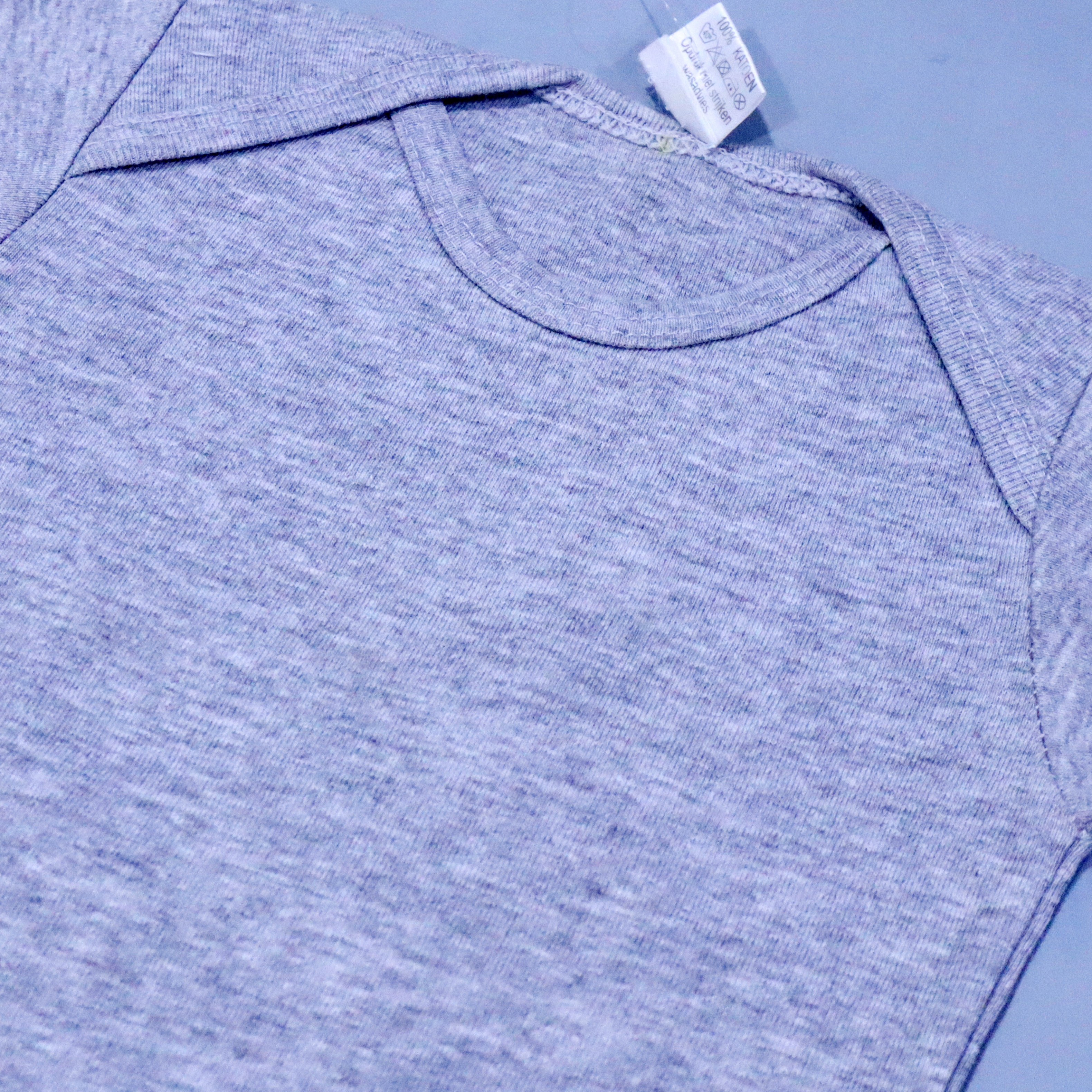 HAZEL GREY PLAIN HALF BODY HALF SLEEVES ROMPER