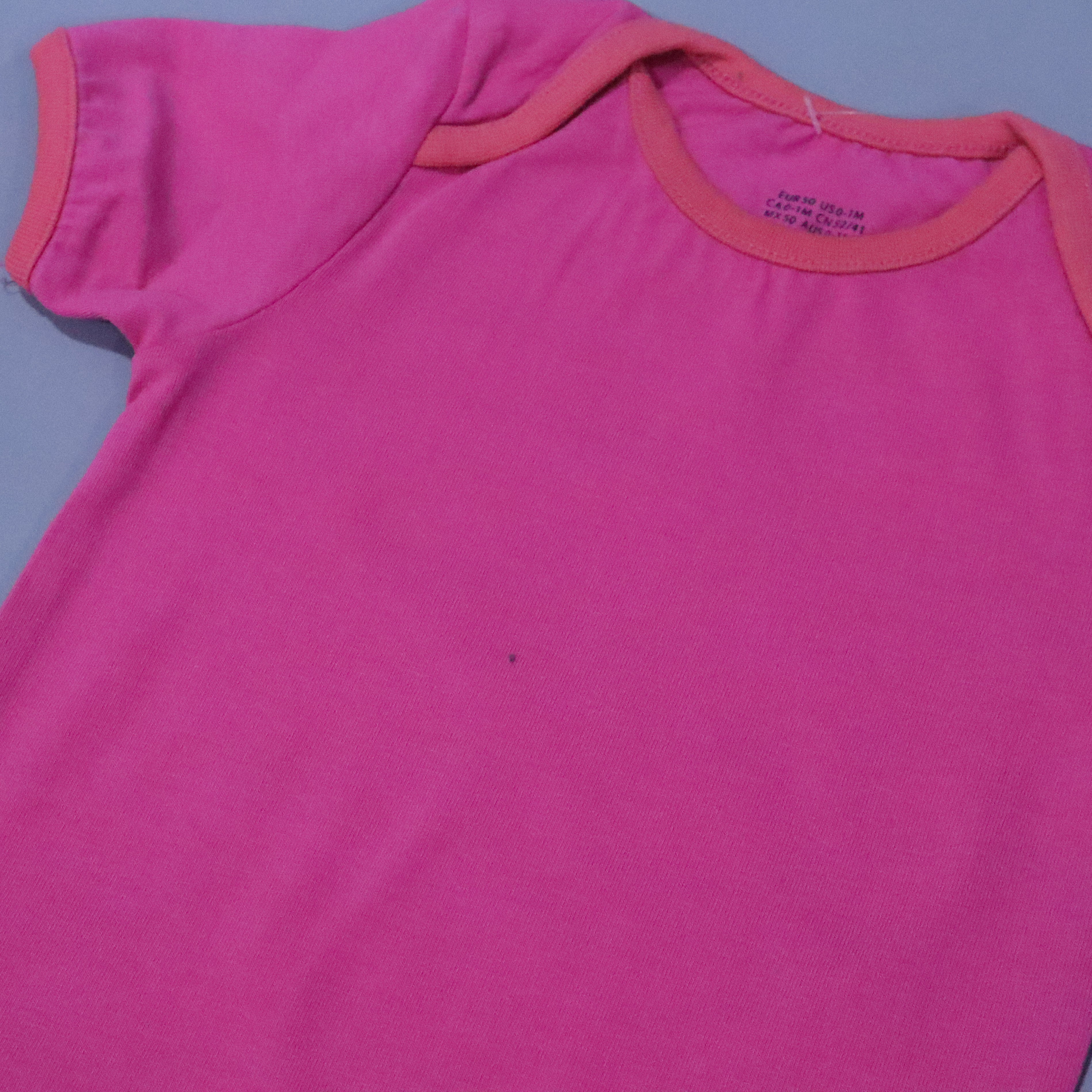 PINK PLAIN HALF BODY HALF SLEEVES ROMPER