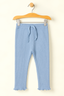 TURQOUISE BLUE WITH KNOT THERMAL FABRIC BOTTOM FRIL PLAIN PAJAMA TROUSER