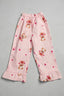 Pink Teddy Heart Print Flapper For Girls