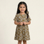 GREY WITH LINES & SHELL PRINTED FROCK