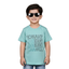 TURQUOISE TAKE THE CHANCE PRINTED HALF SLEEVES T-SHIRT FOR BOYS