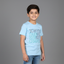 SKY BLUE TAKE THE CHANCE PRINTED T-SHIRT FOR BOYS