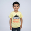 YELLOW FORTNITE BATTLE PRINTED HALF SLEEVES T-SHIRT