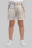 WHITE WITH YELLOW CHECK SHORT FOR BOYS