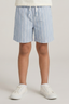Blue With White Stripes Shorts For Unisex