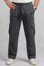 Charcoal Grey Double Pocket Jersy Fabric Trouser For Mens