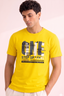 Yellow Denim One Print T-Shirt For Men