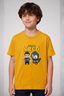 Mustard ABCD Print T-Shirt For Boys