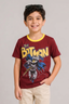 MAROON THE BATMAN PRINTED HALF SLEEVES T-SHIRT