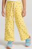 Yellow Apple Print Flapper For Girls