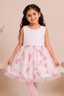 White With Pink Hearts Frock For Girls ( Minor Defection 1 Order 1 Frock )