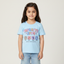 SKY BLUE FAVORITE APPS PRINTED T-SHIRT TOP FOR GIRLS