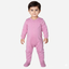 DARK CORAL PINK PLAIN FULL BODY FULL SLEEVES ROMPERS