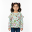 LIGHT BLUE FULL SLEEVES MIX PRINTED TOP FOR GIRLS