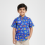 ROYAL BLUE CARTOONS PRINT HALF SLEEVES SHIRT FOR BOYS