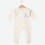 YELLOW "PENGUIN I LOVE YOU MOMMY" PRINT FULL BODY FULL SLEEVES ROMPERS