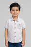 White Polka Dot Print Half Sleeves Casual Shirt