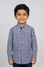 Blue Checkered 1 Pocket Full Sleeves Casual Shirt