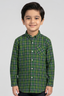 Green Checkered Full Sleeves Single Pocket Shirt