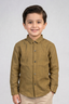 Brown Plain Full Sleeves Casual Shirt