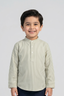 Green Stripes Kurti Style Full Sleeves Shirt