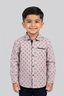 Light Purple PineApple Print Full Sleeves Casual Shirt