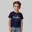 NAVY BLUE "SUMMER SURFING" PRINT HALF SLEEVES T-SHIRT FOR BOYS