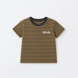 BROWN WITH BLACK STRIPES PANDA HALF SLEEVES T-SHIRT FOR BOYS