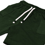 DARK GREEN PLAIN SHORTS FOR UNISEX