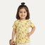 Yellow Teddy Bear Print T-shirt Top For Girls