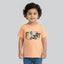 Peach Fear Bike Print Half Sleeves T-Shirt For Boys
