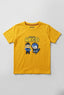 Mustard ABCD Print T-Shirt For Boys
