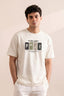 White ROGR Print Polo For Mens