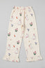 Cream Rabbit Print Flapper For Girls