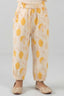 Yellow Lemon Print Pocket Pajama For Girls