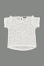 White Burnout T-shirt Top For Girls