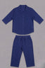 Royal Blue Co-ord Ribbed Fabric Suit For Women