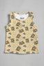 Brown Bear Print Sando For Summers