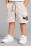 Cream Double Pocket Jersy Fabric Shorts
