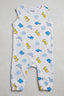 Ash White Dino Full Body Romper