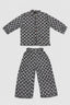 Black Flowers Print Co-Ord Linen Fabric Suit