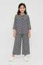 Black Flowers Print Co-Ord Linen Fabric Suit