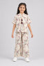 Purple Flowers Print Co-Ord Linen Fabric Suit