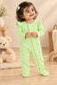 Green Luxe Knit Fabric Romper