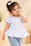 Sky Blue Knit Fabric Frock Top