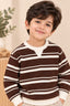 Brown Striper Old Money Sweatshirt